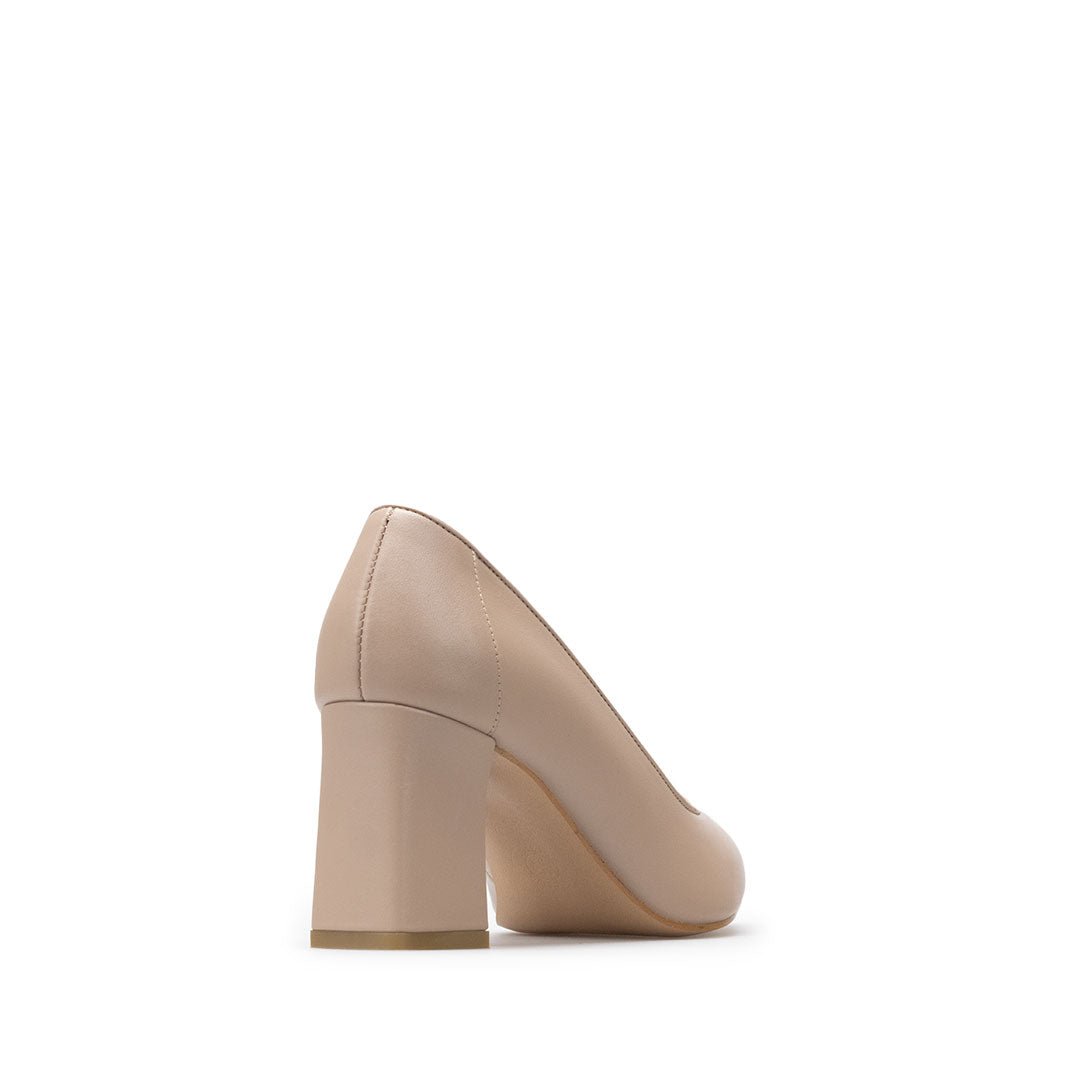 Zapatillas De Tacón Davenia De Piel Sandalia Para Dama Mod. Tania Beige