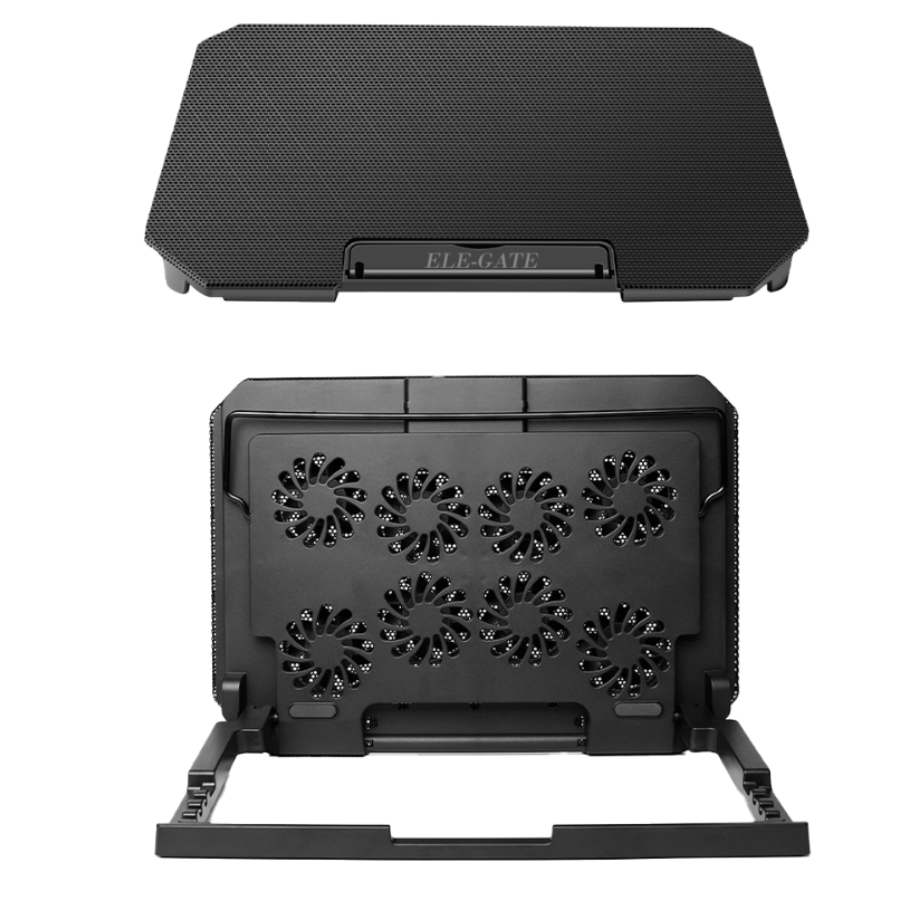 Base Enfriadora para Laptop de 12″ a 15.6″ Con 8 Ventiladores y Dos Salidas Usb