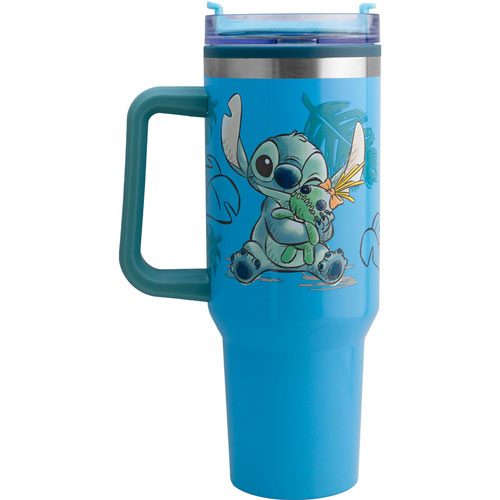 Stitch Termo Alto Jumbo Con Asa Y Popote Stitch & Trapos Lilo & Stitch