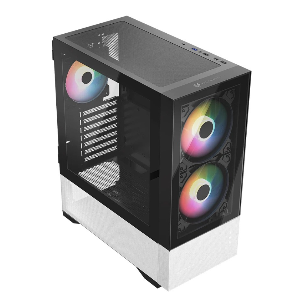 Gabinete Gamer Media Torre Nitrox Crystal 5500CBW Legend Series.