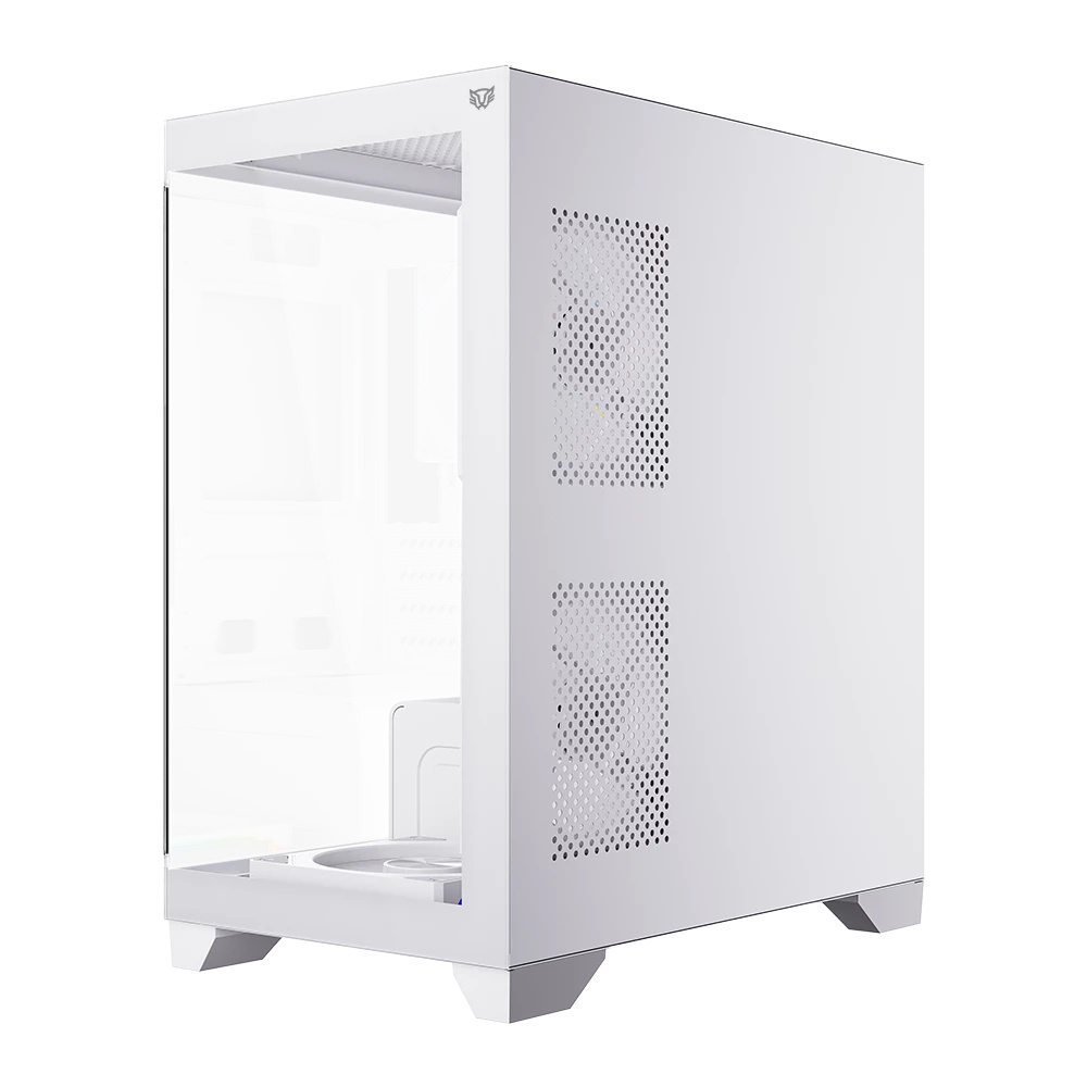 Gabinete Balam Rush Tank Perform 3600, Mini-Tower, Micro-ATX/Mini-ITX, USB 2.0/3.0, sin Fuente, 4 Ventiladores Instalados, Blanco. 