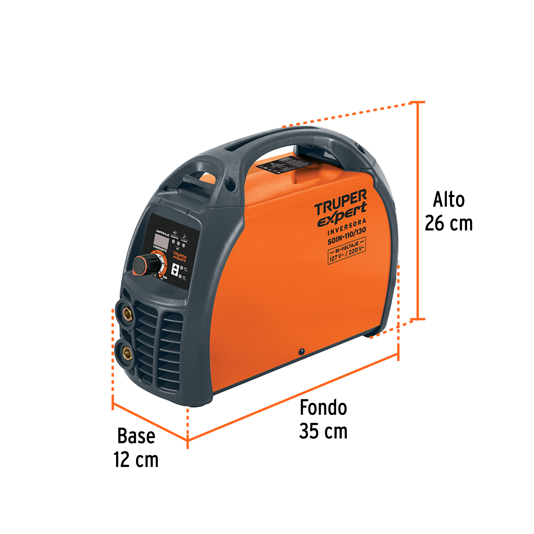 Soldadora Inversora, 130 A, 127 V/220 V, Truper 11787