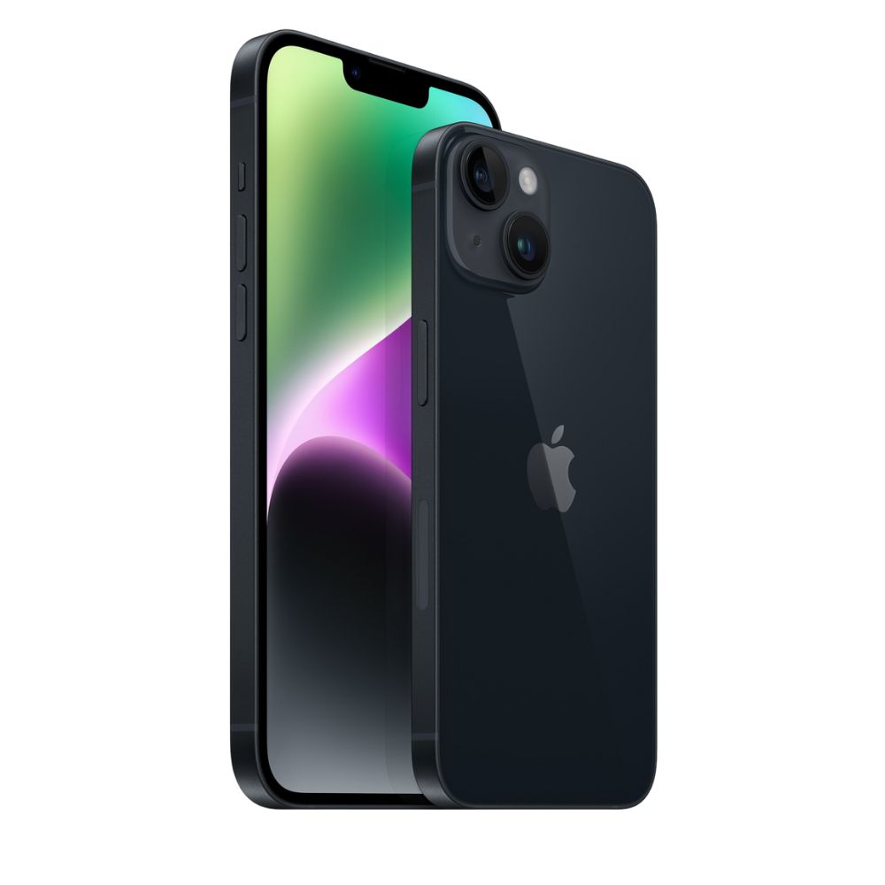 iPhone 14 Plus 128GB Negro CHIP Reacondicionado Grado A + Soporte Cargador