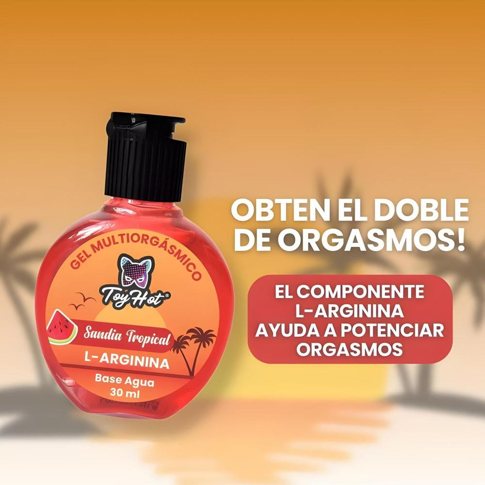 Lubricante Íntimo Sandia Tropical con L-Arginina ToyHot 30ml