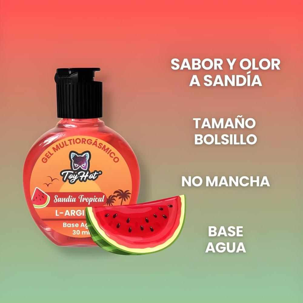 Lubricante Íntimo Sandia Tropical con L-Arginina ToyHot 30ml