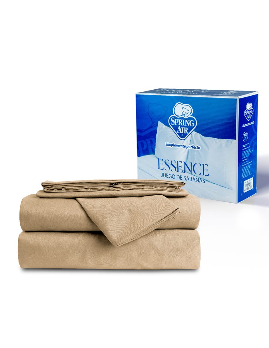 Juego de Sábanas King Size Spring Air Essence  Caqui 100% Microfibra