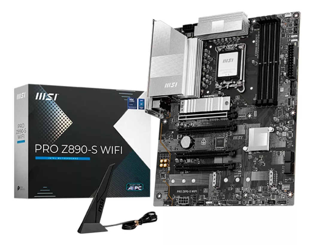 MB MSI PRO Z890-S WIFI INTEL GEN15 DDR5 256GB LGA1851 ATX DP HDMI USB-C PRO Z890-S WIFI WHITE