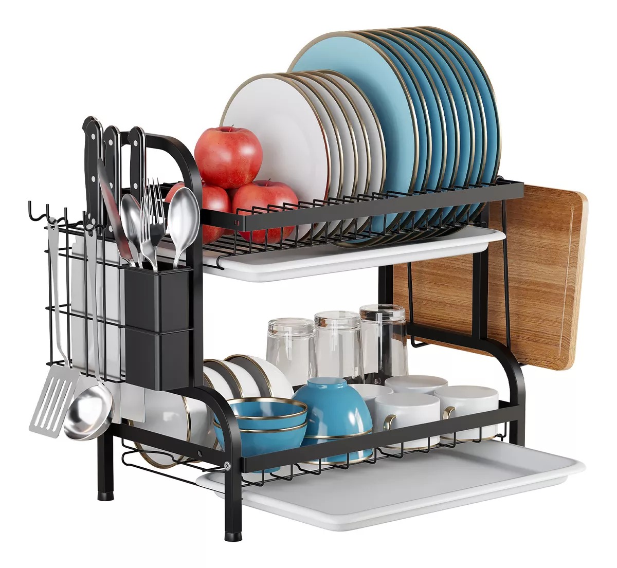 Escurridor De Platos De Acero Inoxidable De 2 Niveles