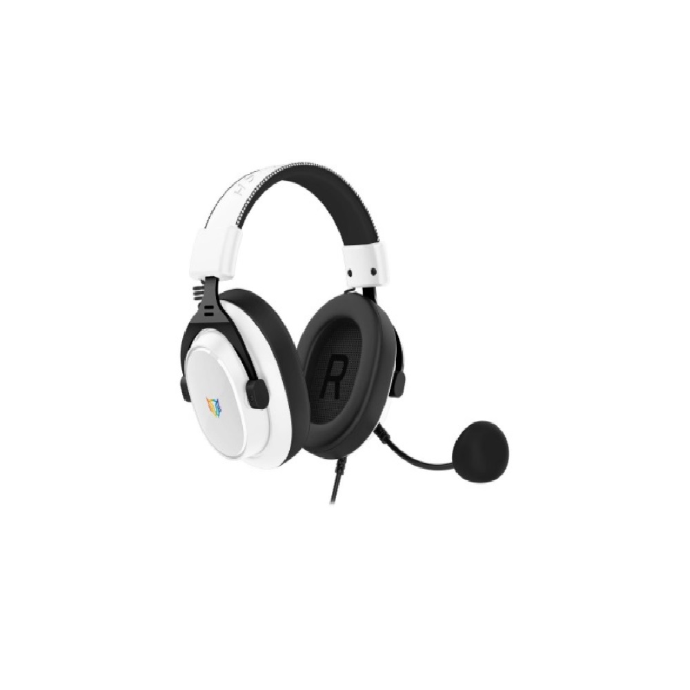 Diadema Gamer Balam Rush Aviator Expert HA777 - Alámbrico - Micrófono - Blanco con Negro