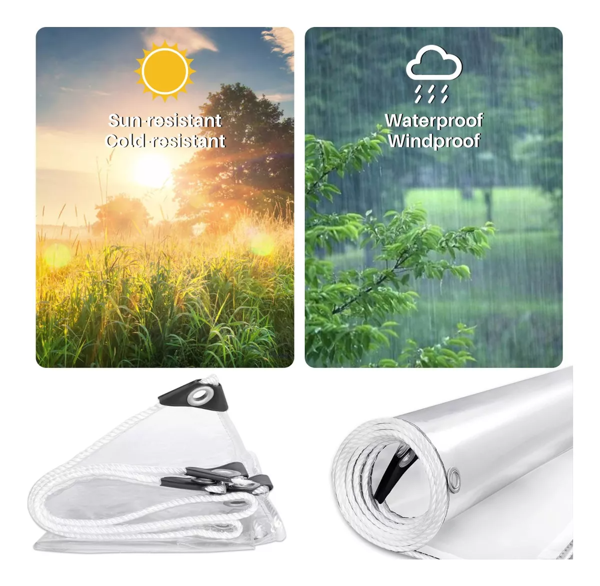 Lonas Impermeable Y Transparente De Pvc Alta Calidad 2*3m