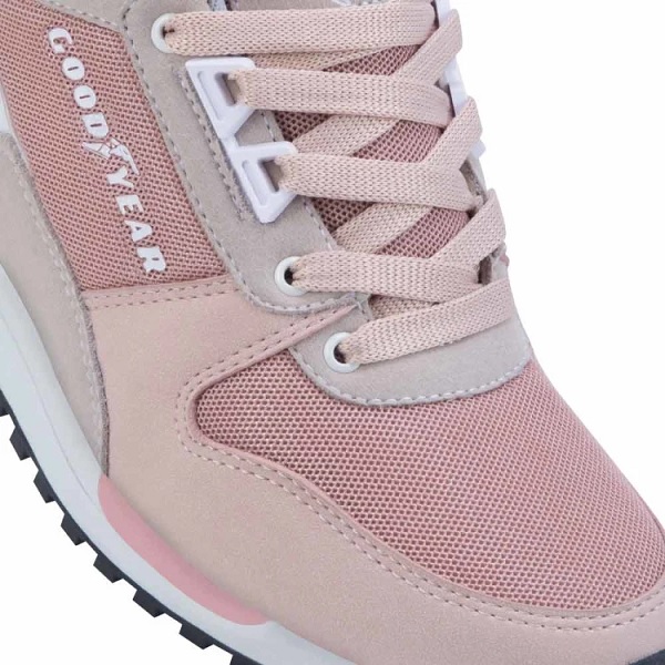 Tenis Goodyear Urbano Retro Rosa/gris Mujer Tallas #22 al #26