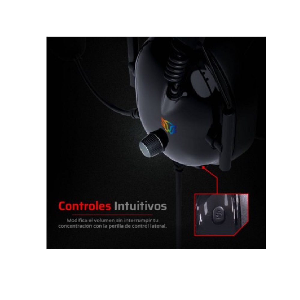 Audífonos Gamer Balam Rush Aviator Level HA757, alámbricos, over-ear, bocinas de 53 mm, micrófono fijo, sonido 7.1, negro