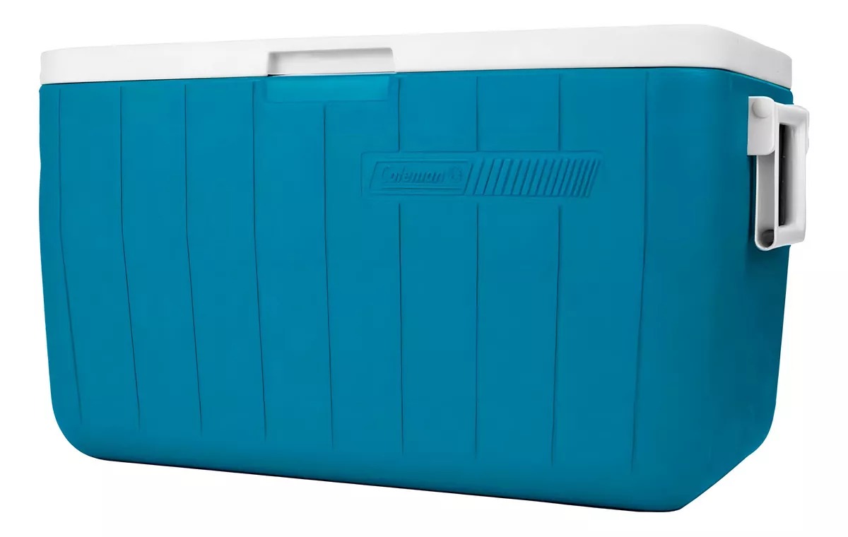 Combo Cooler Coleman 2199113 Hieleras 48qt, 9qt Y 1gal, Azul/blanco Color Azul Acero