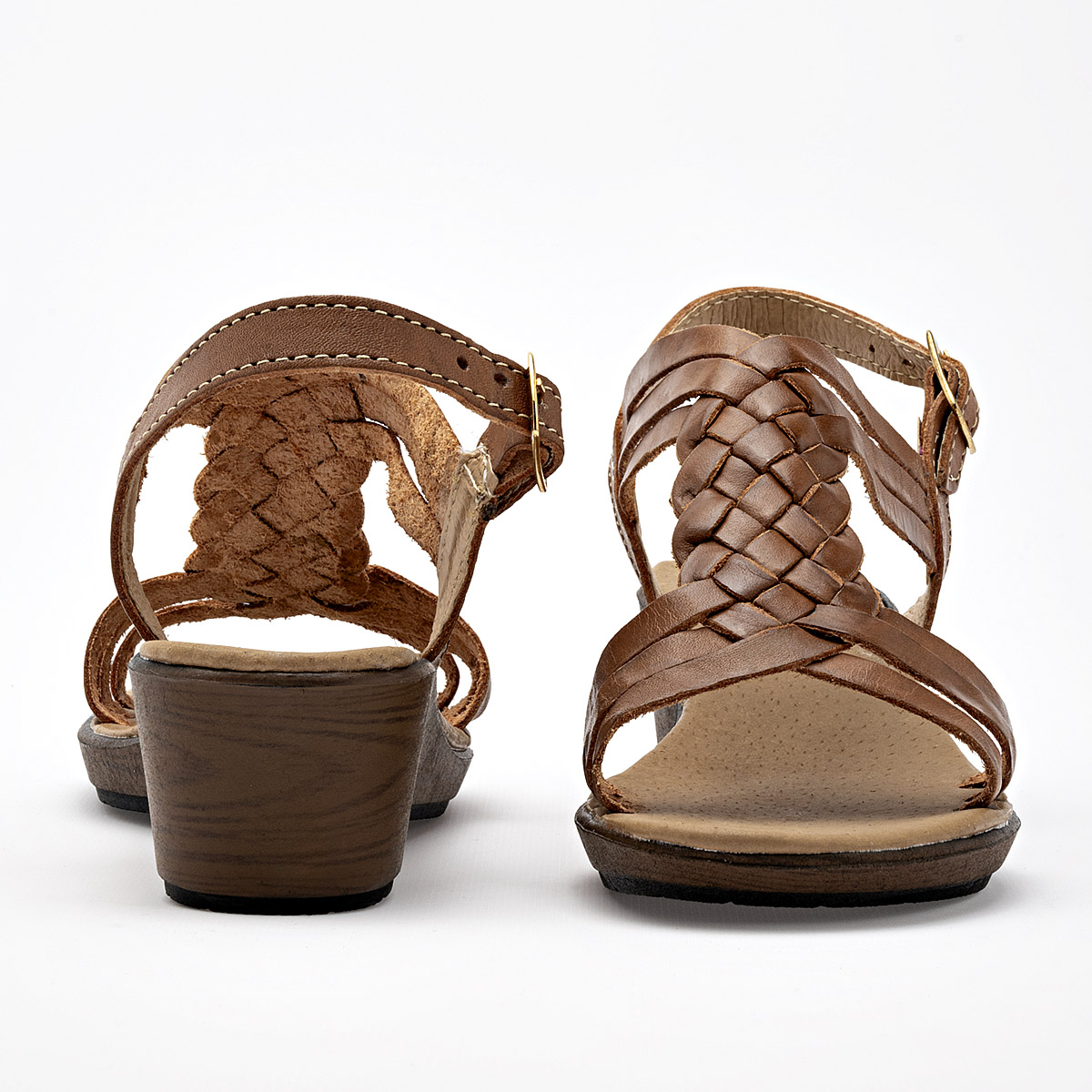 SANDALIA PLATAFORMA 4 CM PIEL MUJER MORA TIERRA VIRGINIA CAMEL