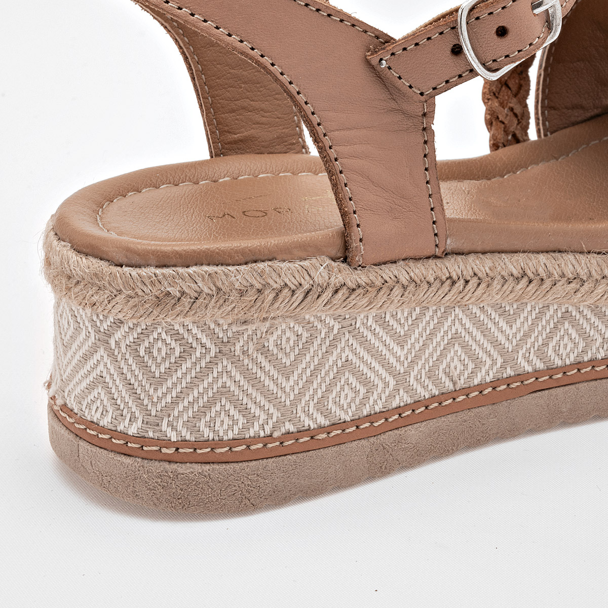 SANDALIA PLATAFORMA 5 CM PIEL MUJER MORA TIERRA ODA CAMEL MULTICOLOR 