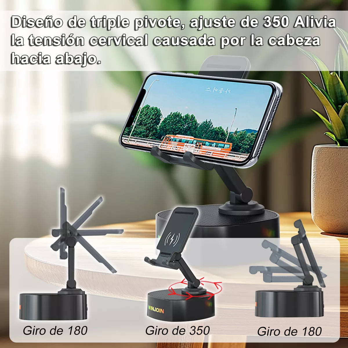 Bocina Bluetooth Portátil Con Soporte Para Celular Y Carga
