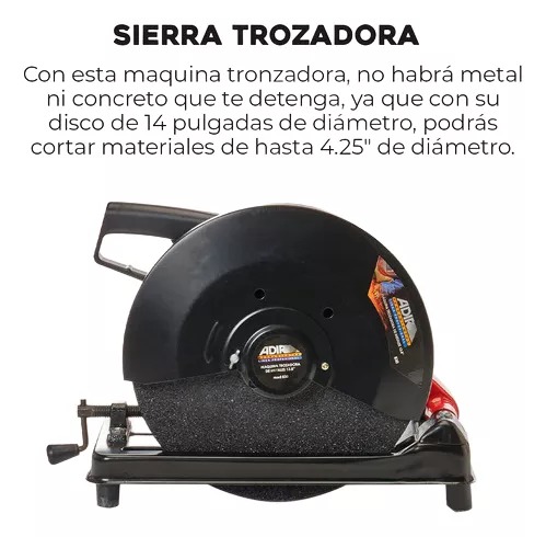 Sierra Cortadora Adir 830 Metal Trozadora 14 Pulgadas