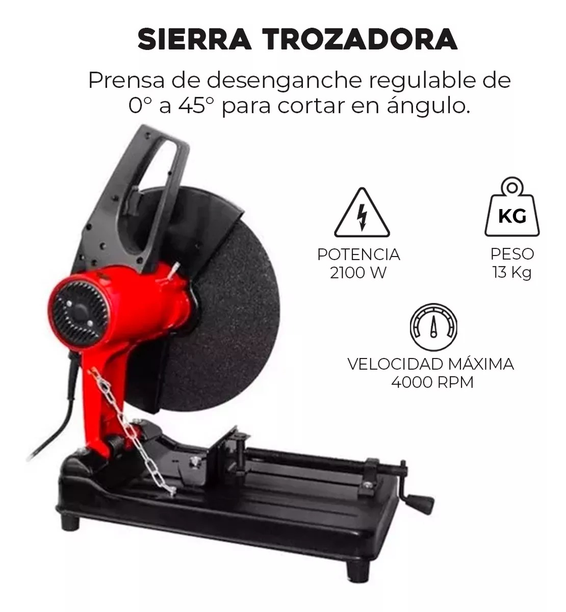 Sierra Cortadora Adir 830 Metal Trozadora 14 Pulgadas