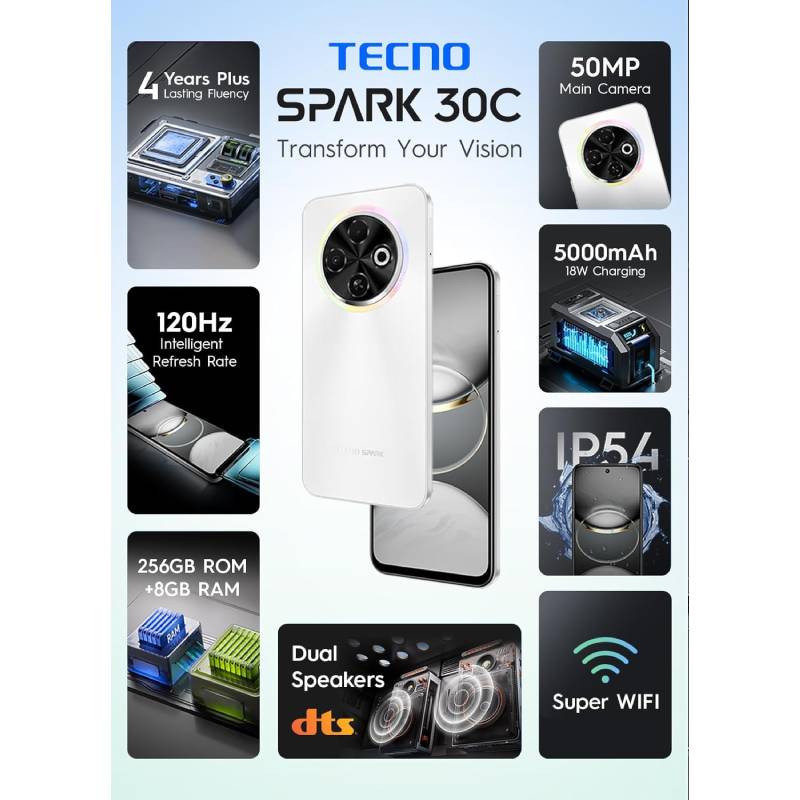 Tecno Spark 30C 8/256GB Verde Dual sim