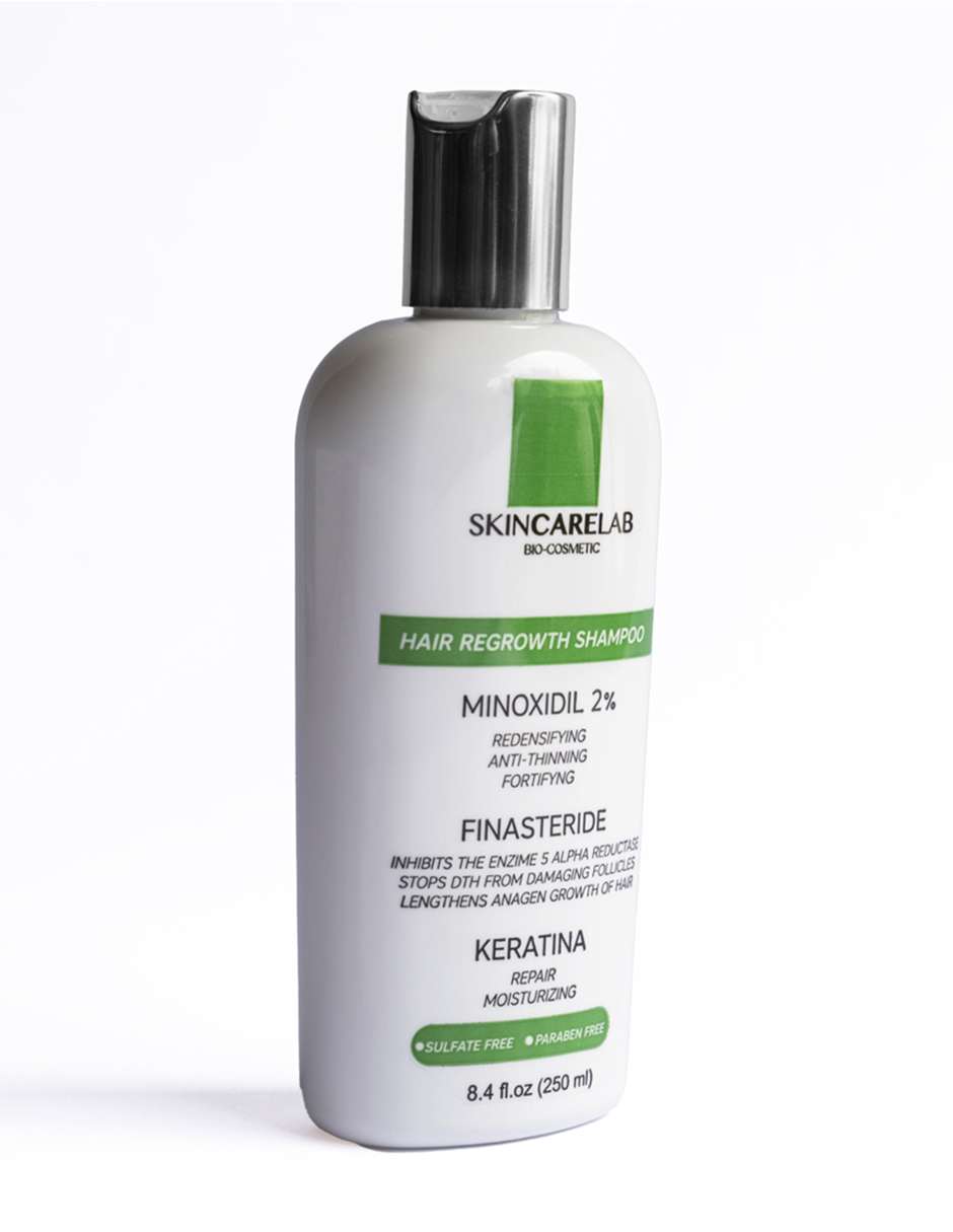 Shampoo Estimulante y Anticaida con Minoxidil al 2% Finasteride 1% y Keratina