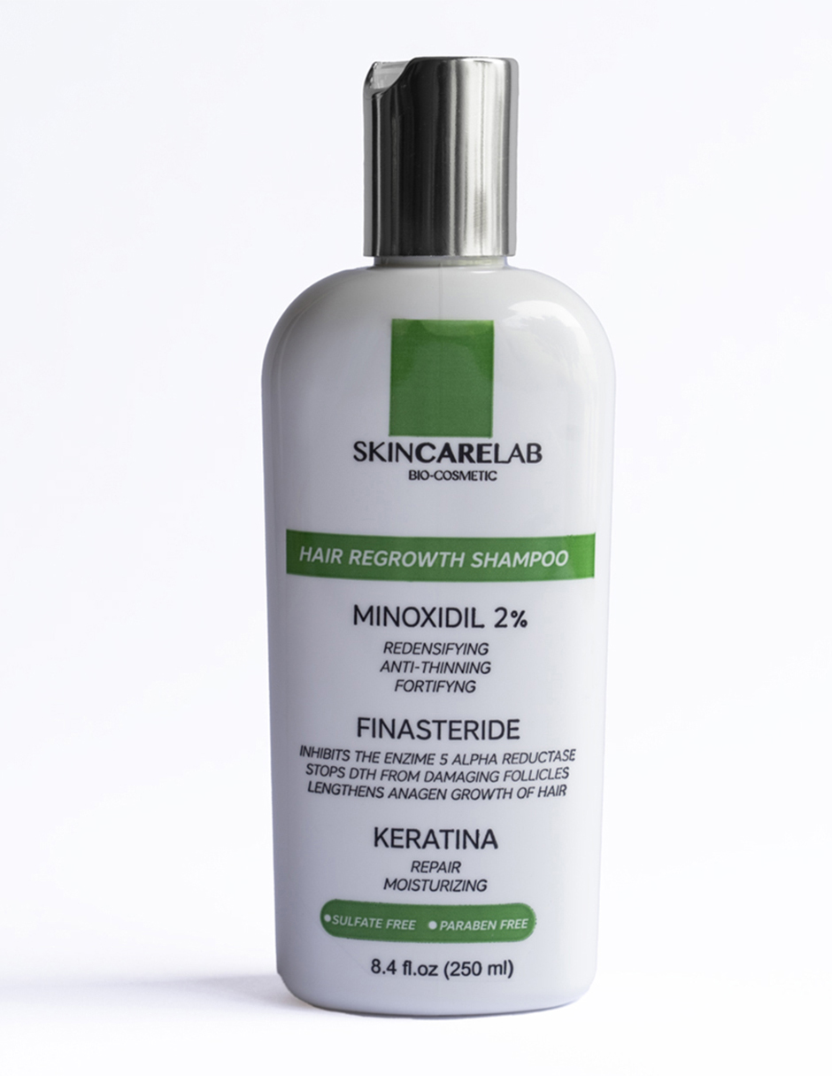 Shampoo Estimulante y Anticaida con Minoxidil al 2% Finasteride 1% y Keratina