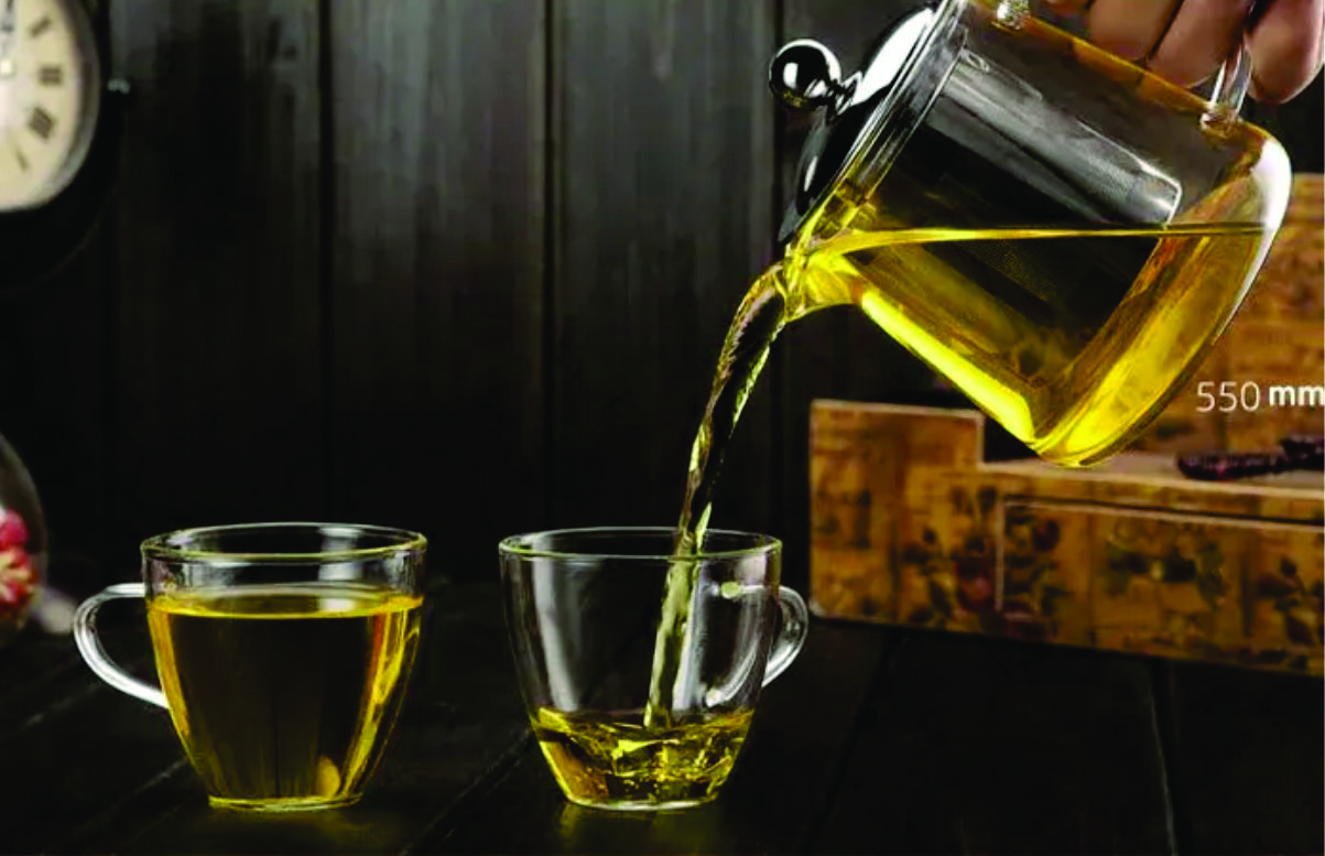 Tetera Cristal Vidrio Acero Inoxidable Infusiones Té 550ml