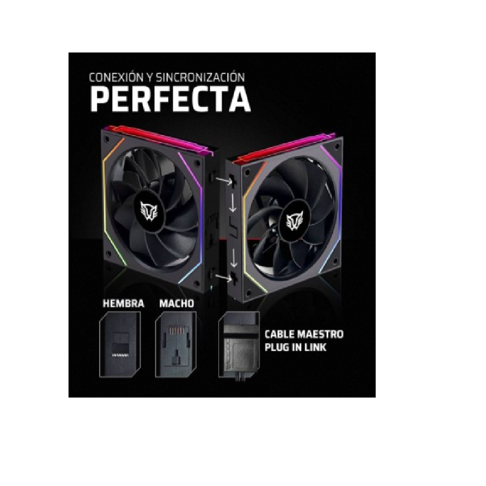 Kit 3 Ventiladores 120mm EOLOX LINK-R EXL95R Balam Rush Legend Series9