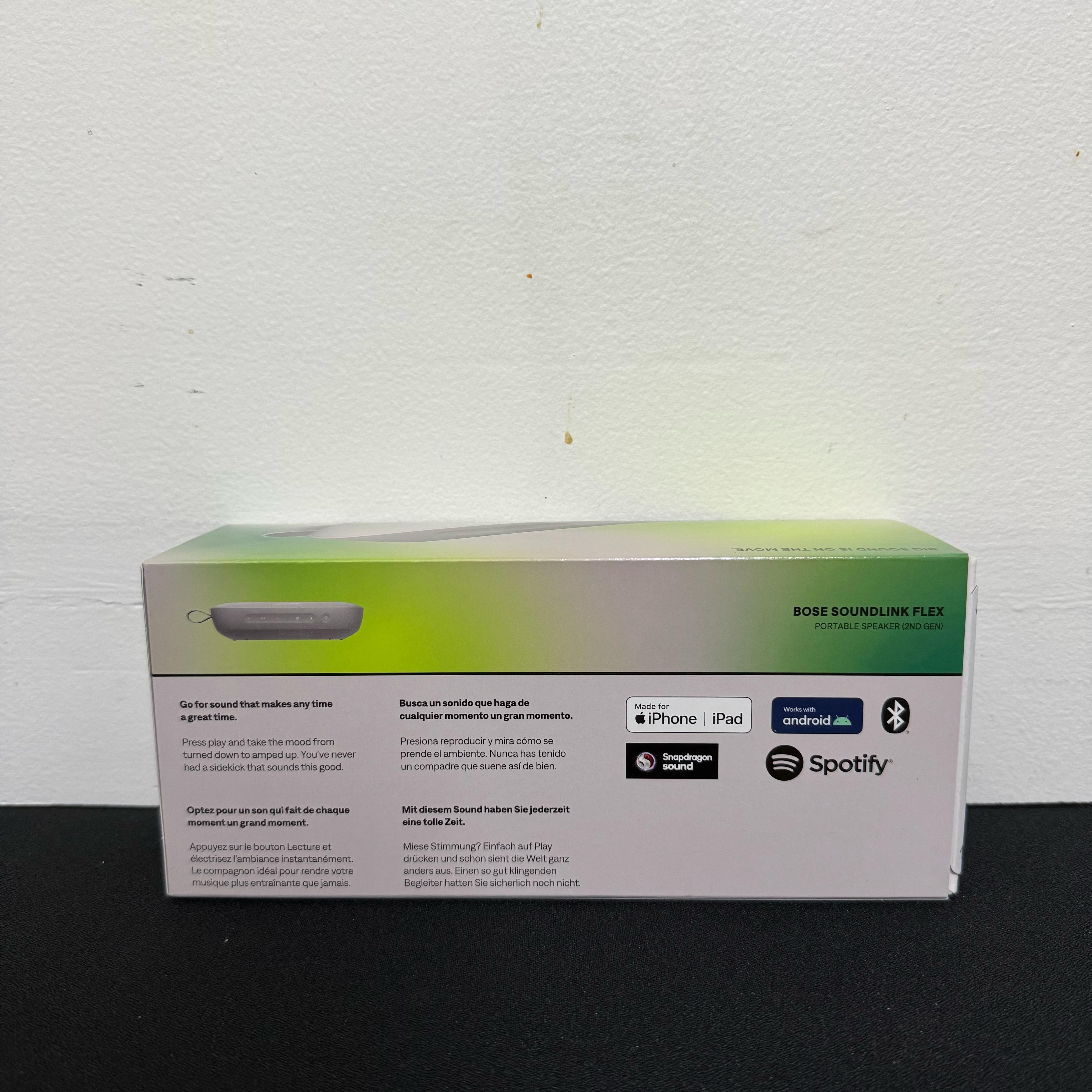 Bocina Bose Altavoz Bluetooth portátil SoundLink Flex (2.ª Gen.) Altavoz para Exteriores portátil (GRIS)