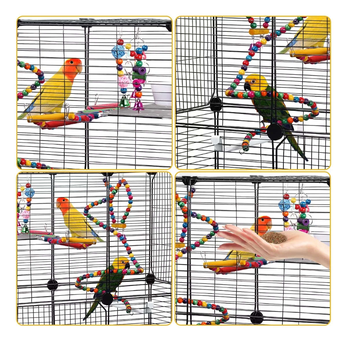 Jaula De Pájaros Móvil Jaula De Loros Jaula De Canarios