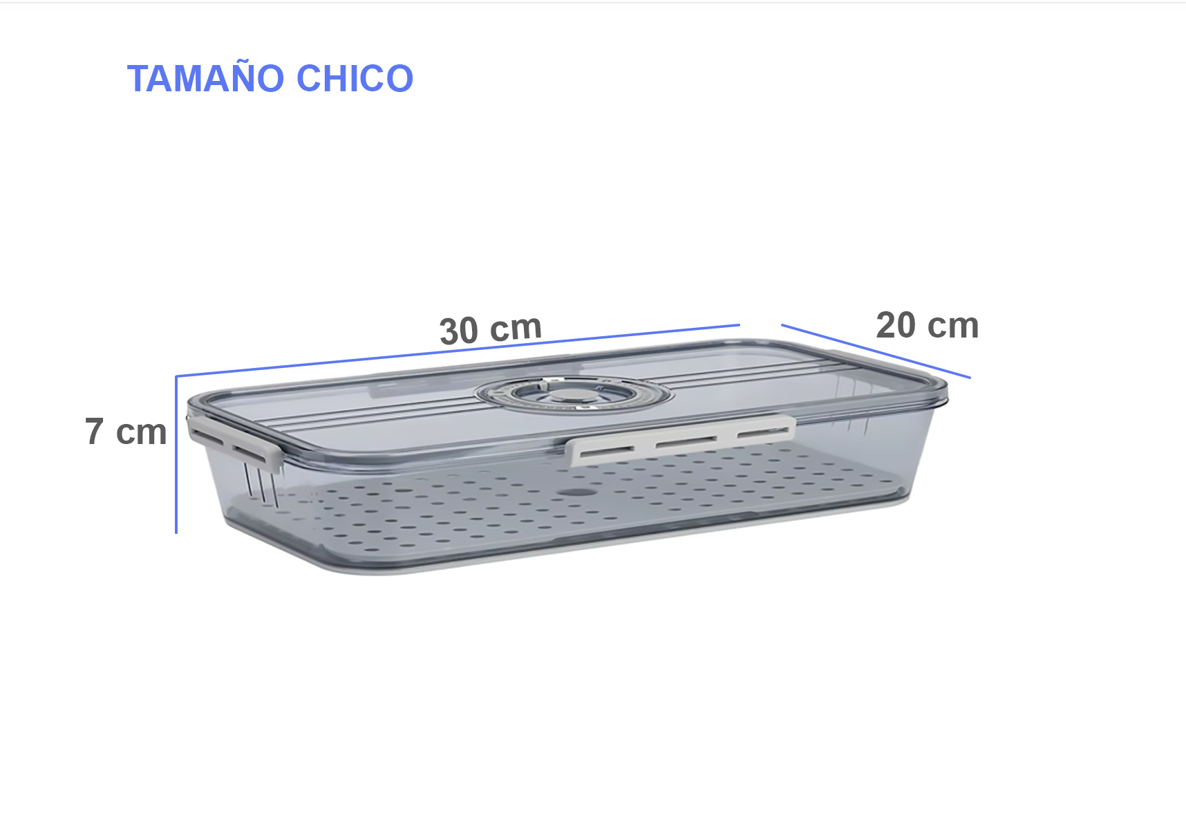 Recipiente Chico De Alimentos Para Refrigerador Con Tapa