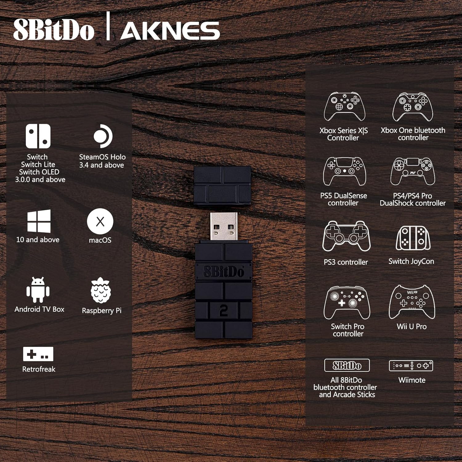 8bitdo Adaptador Usb Version 2 Bluetooth Switch, Pc, Tv