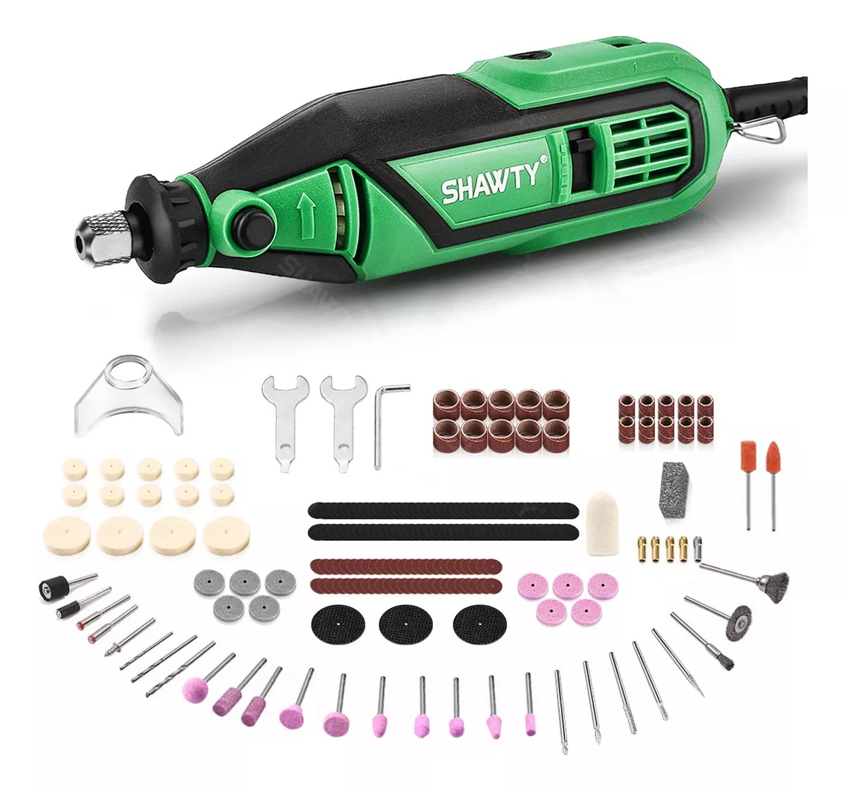 SHAWTY Mini Taladro Mototool Esmeril Con Accesorios 210 piezas, Herramientas Rotativas Profesionales, 36000RPM, 180W, 5 