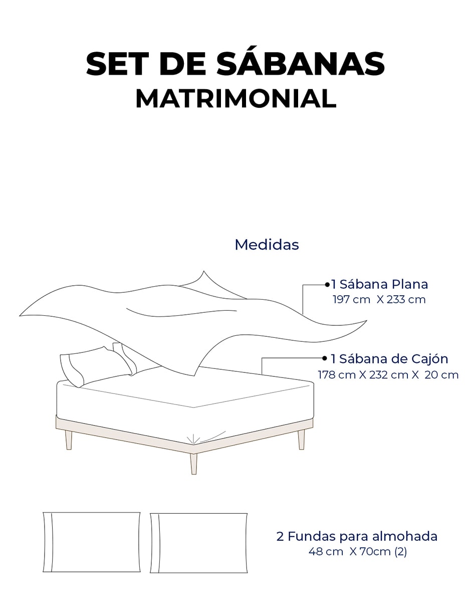 Juego de Sábanas Matrimonial Turquesa Atlas Basic de Microfibra Suave y Secado Rápido