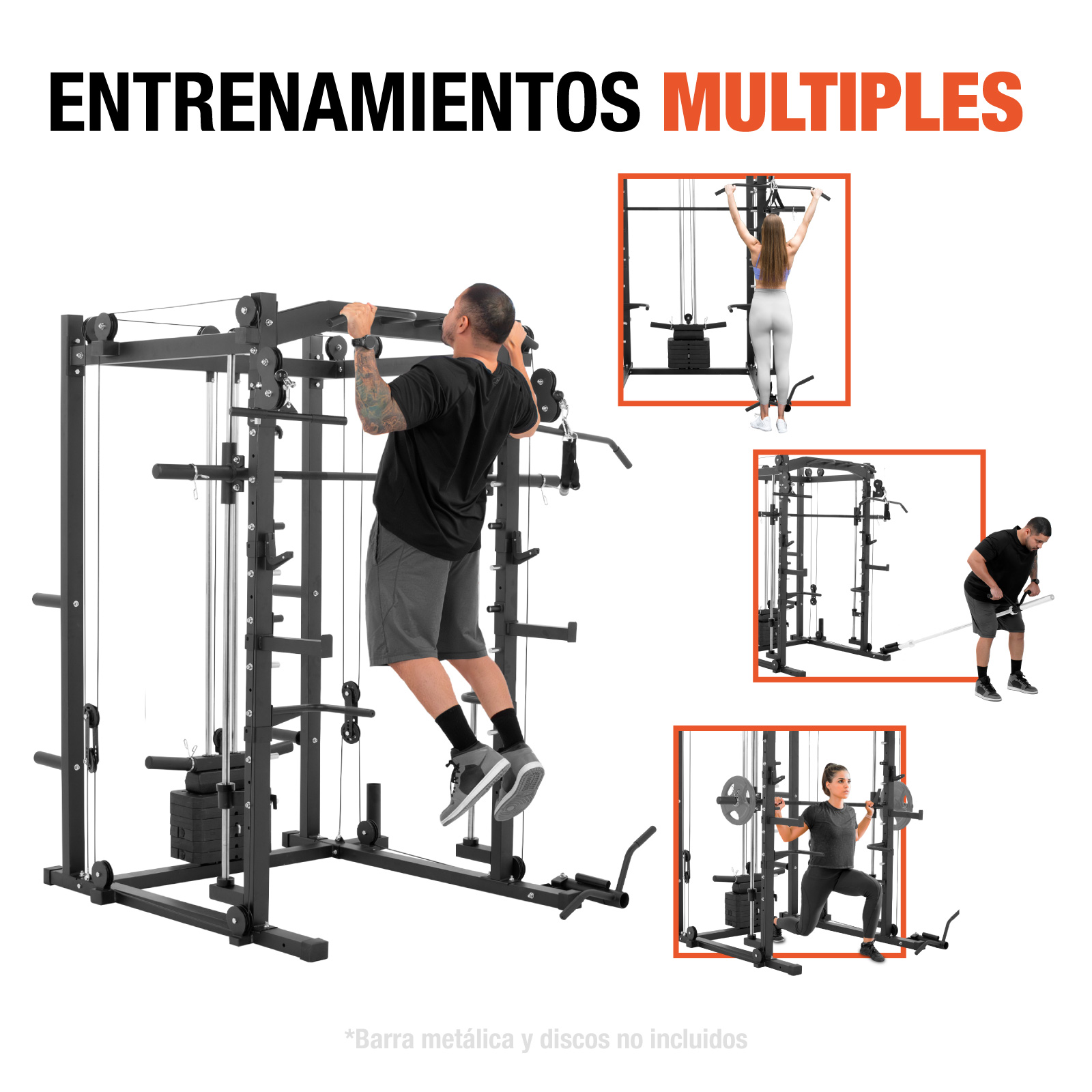 Jaula Smith Altera Gimnasio Multifuncional Peso Integrado