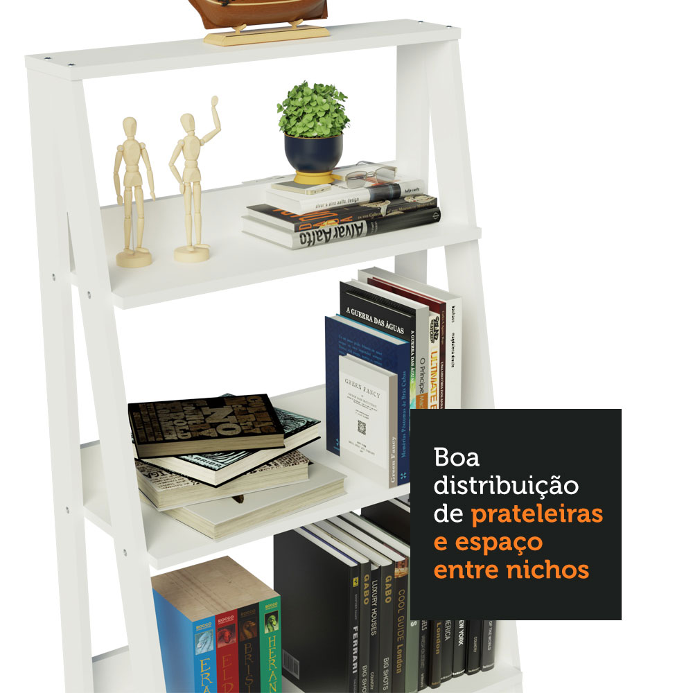 Estante Escalera Organizadora para Librería Londres Blanco
