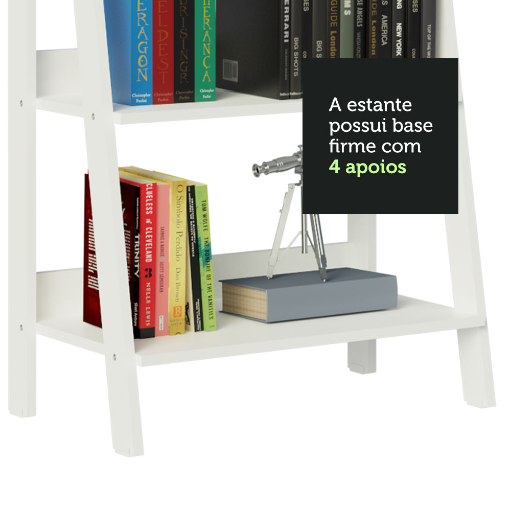 Estante Escalera Organizadora para Librería Londres Blanco