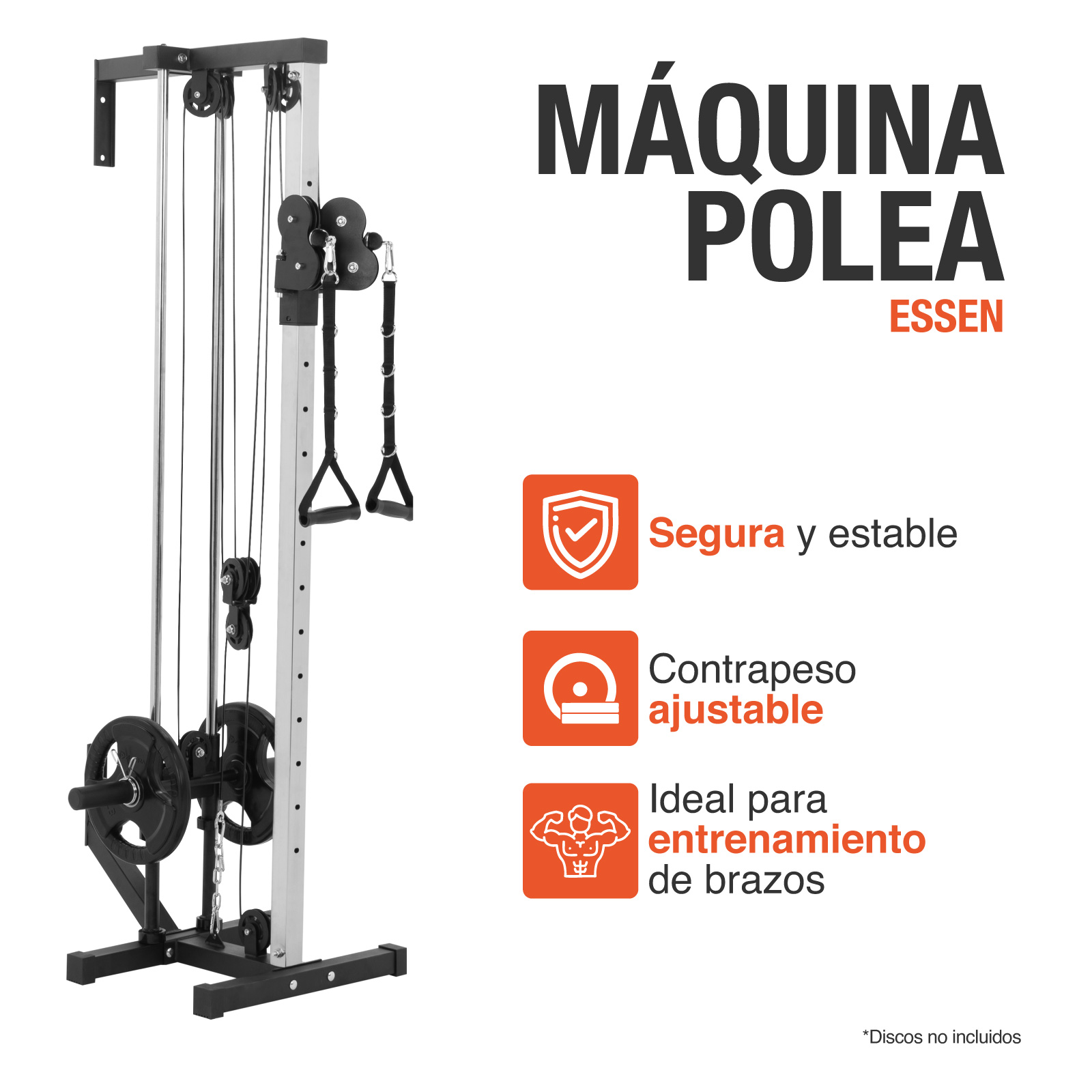 Torre Gimnasio Multifuncional Peso Libre Con Polea Altera