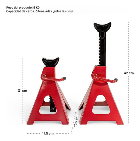 Torre Auto 6 Toneladas 2 Piezas Automotriz 26.2 A 60 Cm Auto Gutstark Home