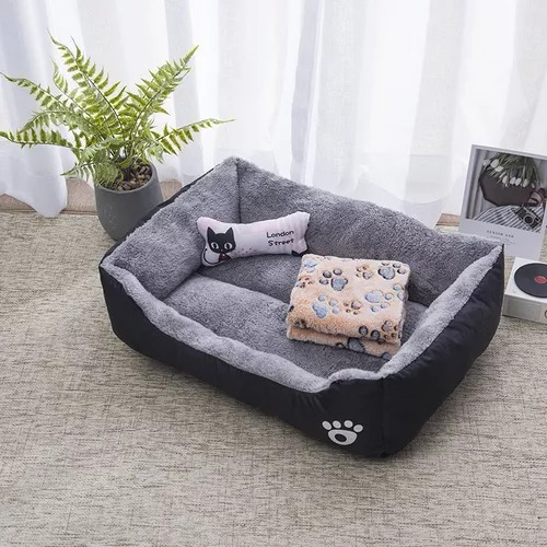 Cama Para Perro Mediana Premium Suave Acolchada Cómoda