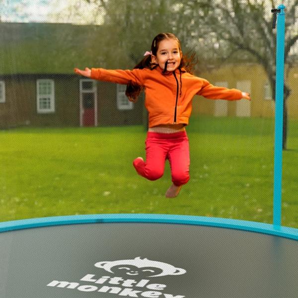 Trampolin Brincolin 10ft 3m Red Seguridad Azul + Escalera Regalo Little Monkey
