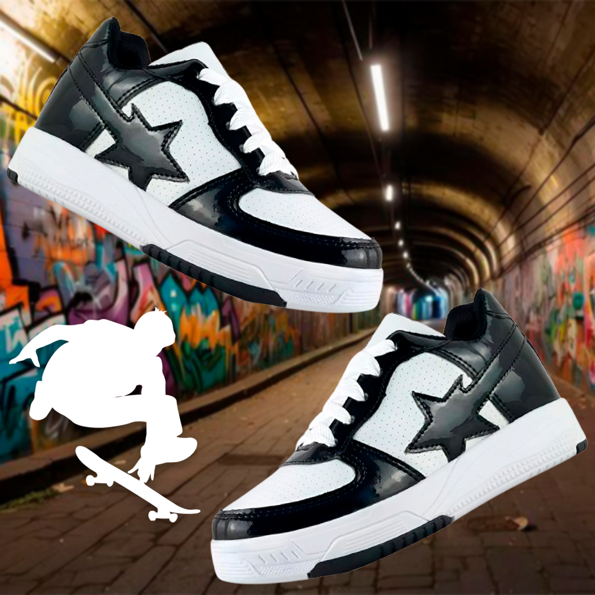 Tenis Niño Urbano Estrella Arco Ortopédico Cómodo 926-BN