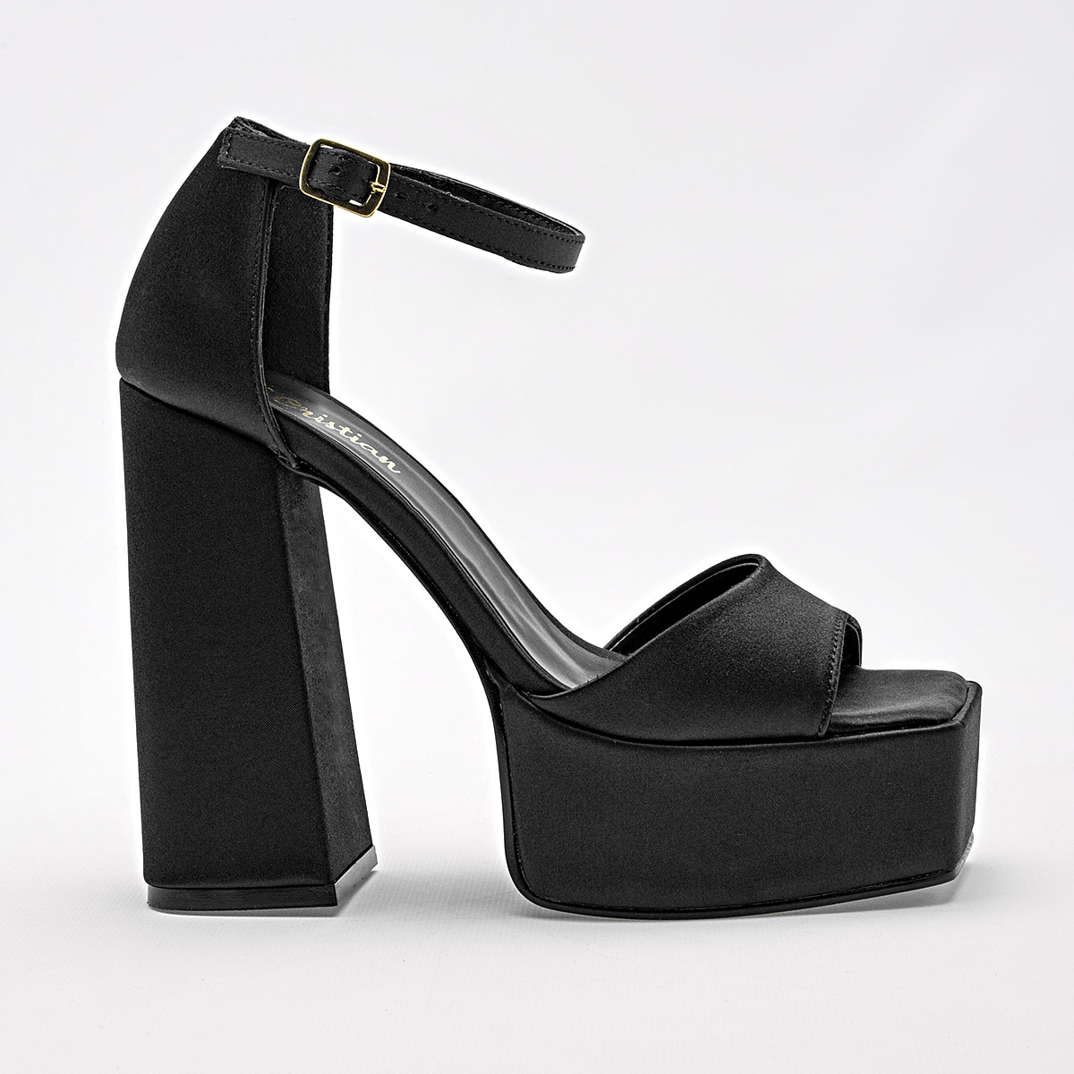 ZAPATILLA TACON 13 CM MUJER D'CRISTIAN 1112 NEGRO