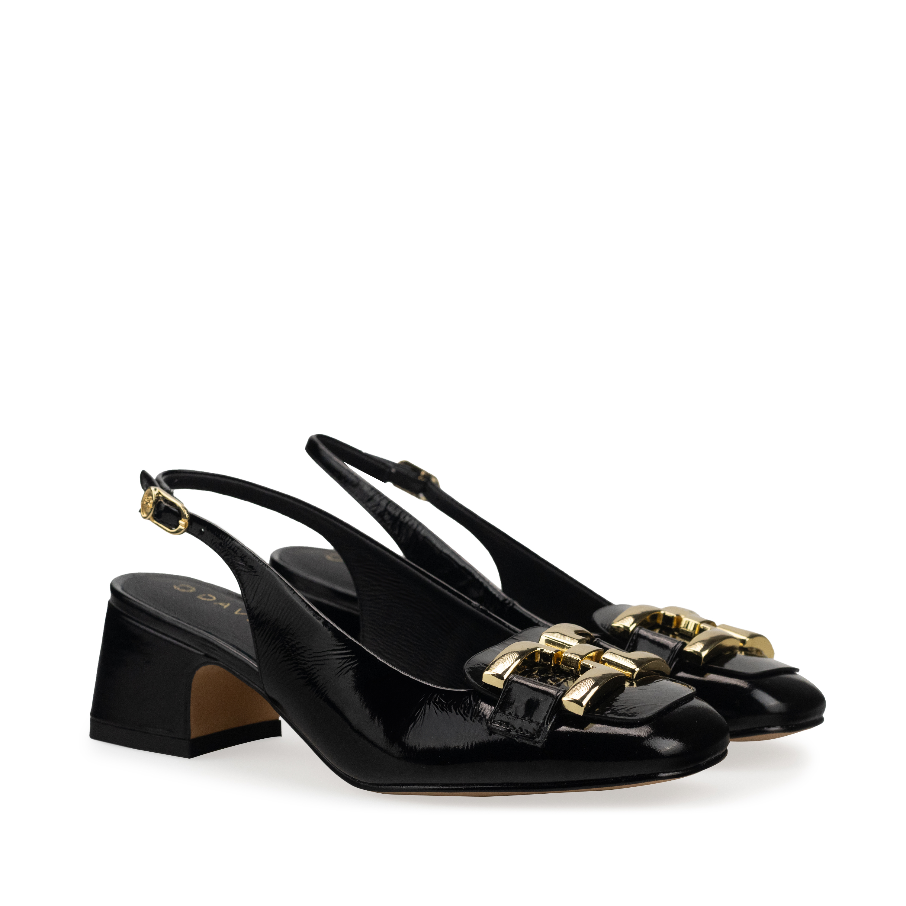 Zapatillas De Tacón Davenia De Piel Para Mujer Mod. Alba