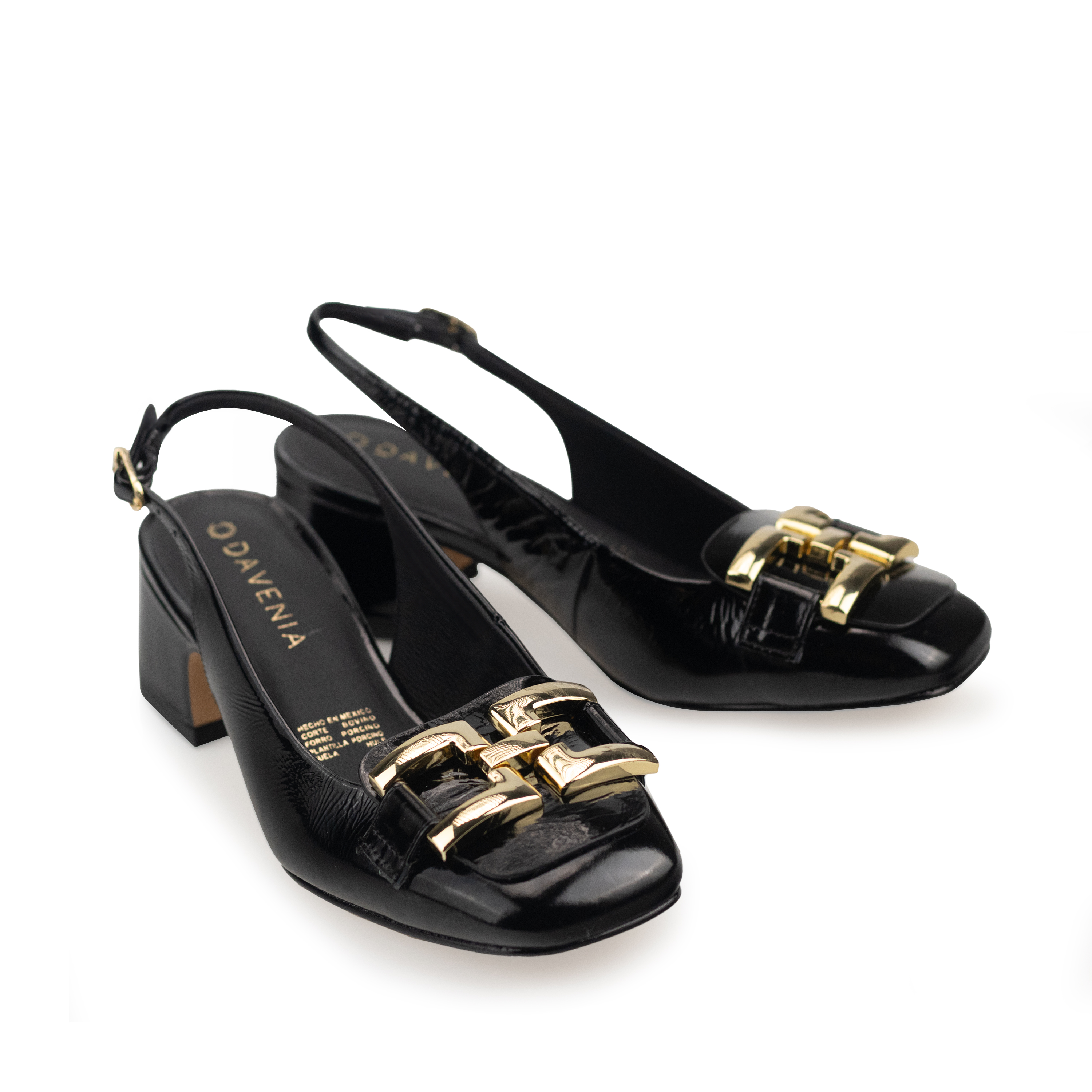 Zapatillas De Tacón Davenia De Piel Para Mujer Mod. Alba