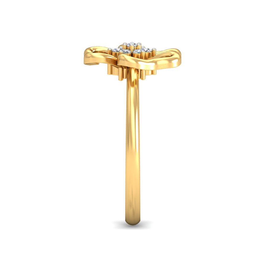 Anillo Corona Brillante Joyería M de León Oro 10K