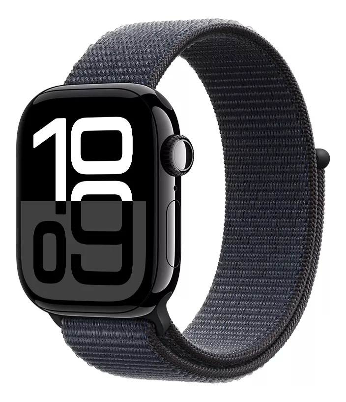 Apple Watch Series 10 GPS  Con Caja de aluminio negro azabache de 42 mm  Y Correa loop deportiva color tinta