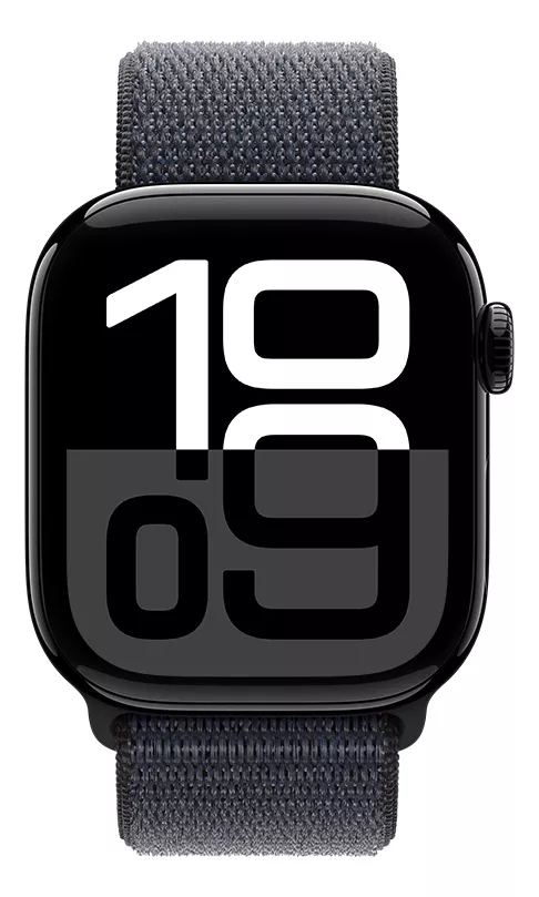 Apple Watch Series 10 GPS  Con Caja de aluminio negro azabache de 42 mm  Y Correa loop deportiva color tinta