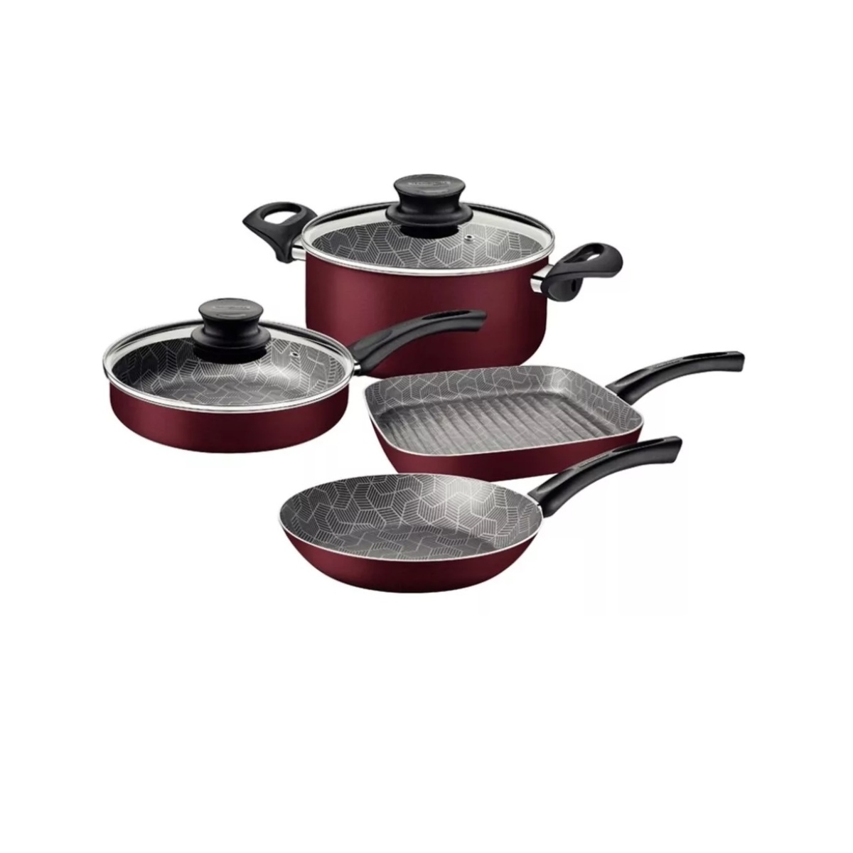 Bateria de Cocina Tramontina 27899478 Atlantic 6 Piezas Roja ALBY3