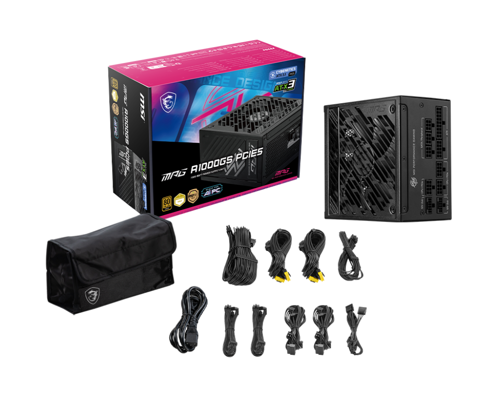 FUENTE MSI MPG A1000GS 1000W 80 PLUS GOLD PCIE 5.1 FULL MODULAR ATX MPG A1000GS PCIE5