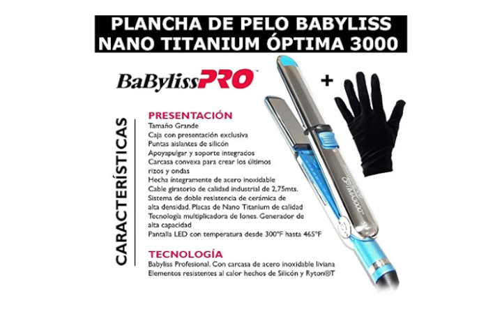 Plancha de titanium para cabello 